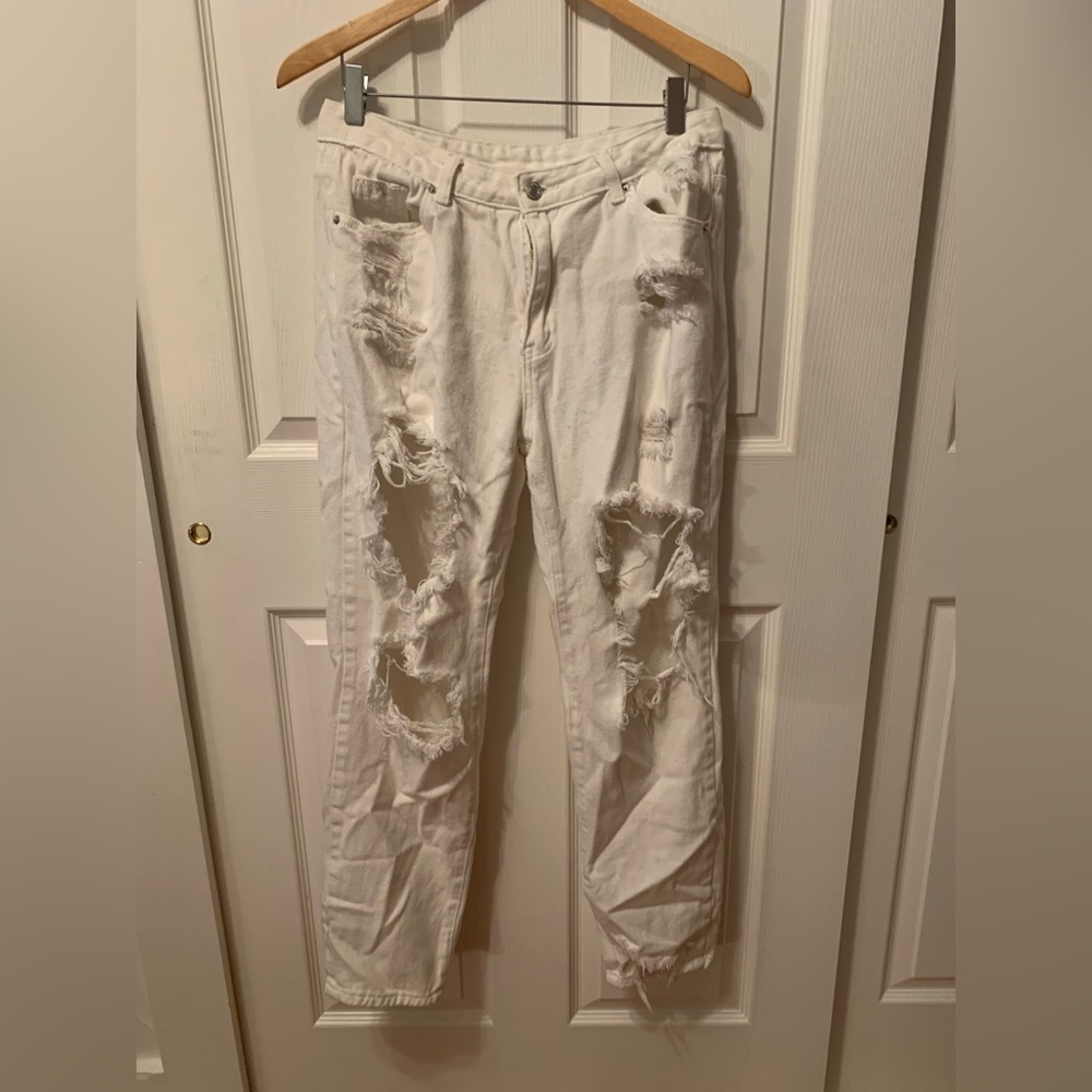 White Ripped Jeans